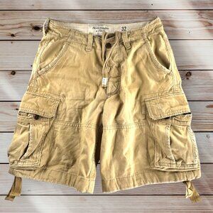 Abercrombie & Fitch Heavyweight Khaki Cargo Shorts Size 32